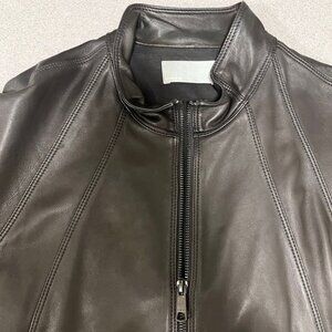 MEN 'VINCE' LAMBSKIN LEATHER  BOMBER JACKET SIZE:MEDIUM MINT